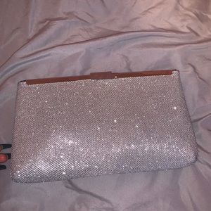 Adrianna Papell silver clutch